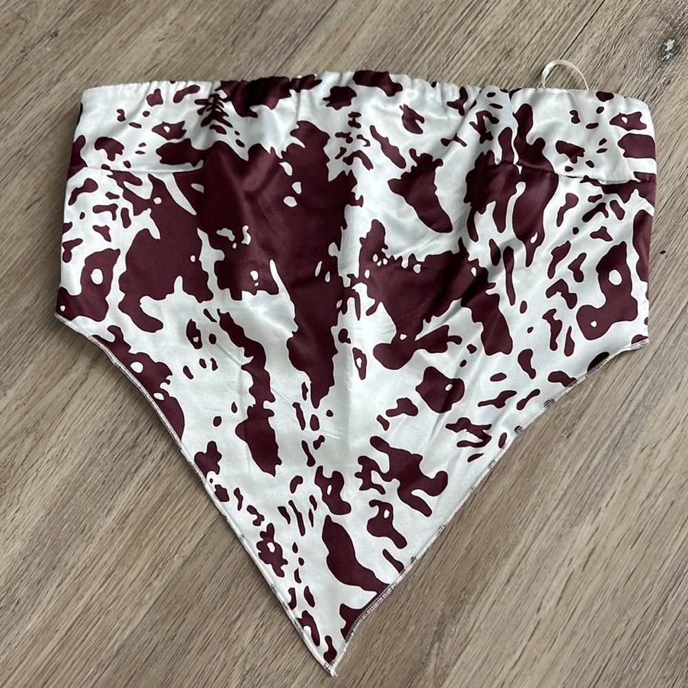 Revolve cow print strapless top